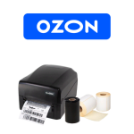 Комплект для маркировки OZON: GoDEX GE300U + этикет-лента 75х120 полуглянец + красящая лента